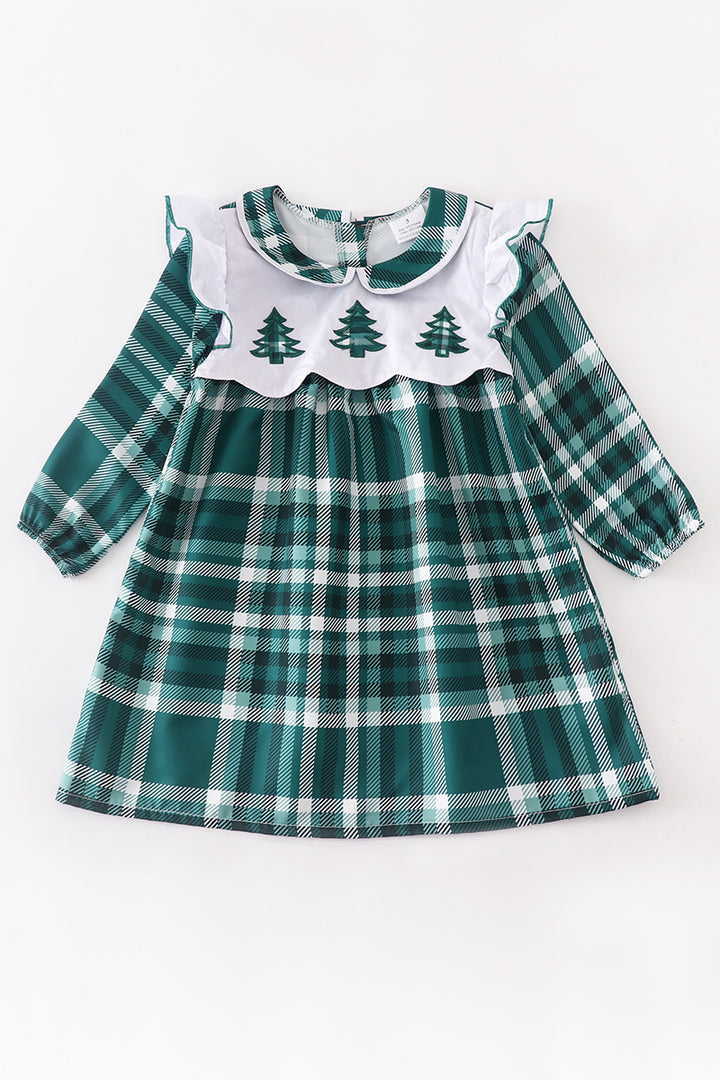 Green Plaid Christmas Dress - Size 2T