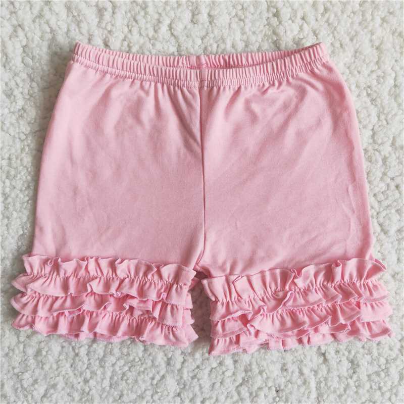Light Pink Ruffle Shorts